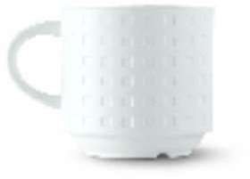 Tasse à café empilable 18cl avec anse en porcelaine Tasse à café empilable 18cl