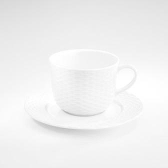 Tasse à déjeuner blanche 25cl en porcelaine - Bask