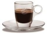 Set 6 tasses et soucoupes en verre Vergnano Set 6 tasses et soucoupes