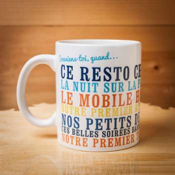 Tasse personnalisable Souviens toi quand Tasse personnalisable Souviens