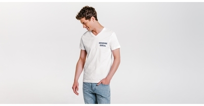 Tee shirt imprimé gendre ideal Blanc Homme