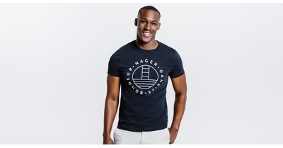 Tee shirt Nager dans le bonheur Rouge Homme