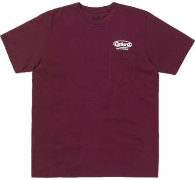 T-SHIRT CARHARTT OVAL SCRIPT POCKET BORDEAUX T-SHIRT CARHARTT OVAL SCRIPT