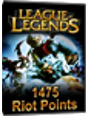 League of Legends - 1475 Riot Points Card Code League of Legends - 1475 Riot