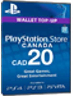 PSN Card 20 CAD Canada - Playstation Network Credit PSN Card 20 CAD Canada - Playstation