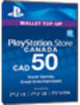 PSN Card 50 CAD Canada - Playstation Network Credit PSN Card 50 CAD Canada - Playstation