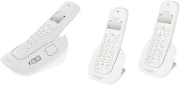 TÉLÉPHONE RÉPONDEUR TECHYO TRIO TTR-1 BLANC MAINS