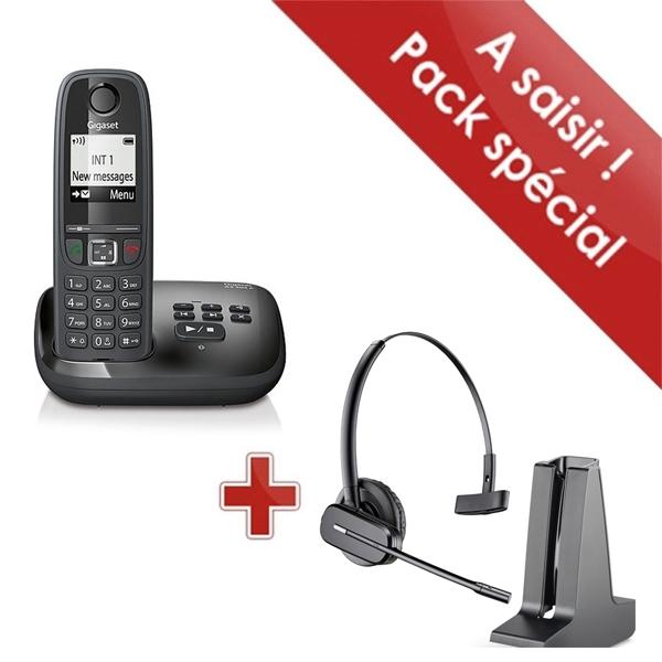 Pack Gigaset AS405A+ Plantronics C565