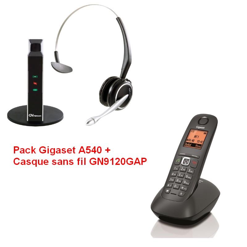 Gigaset A540 + casque sans fil Jabra GN9120 GAP