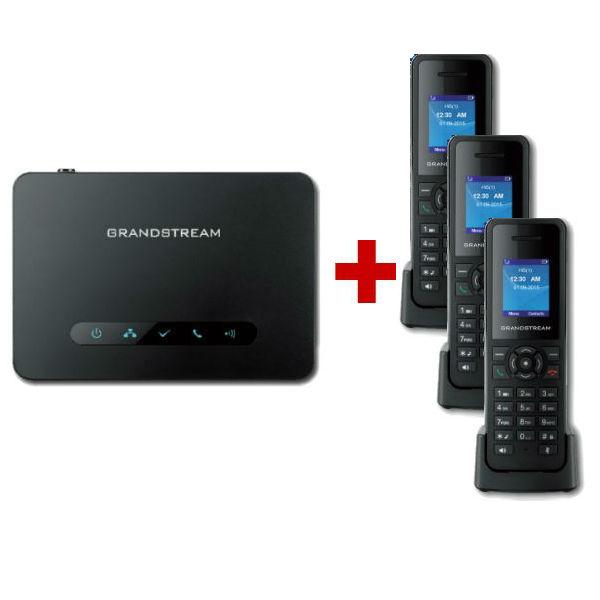 Pack trio : Base DECT Grandstream DP750 + 3 combin