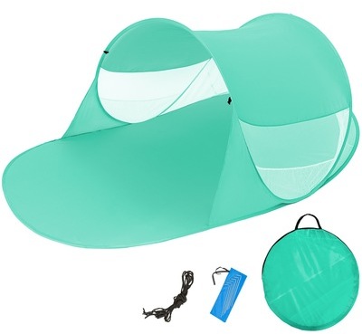 Abri de plage, POP UP, Parasol, Protection UV + Sa