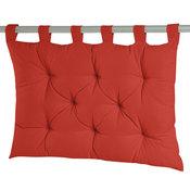 Coussin tête de lit à passants 8 capitons uni 100 coton Coussin tête de lit à passants