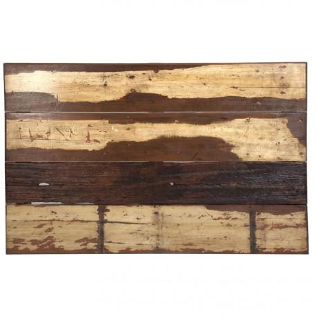 Tête de lit vintage 2 personnes en bois acajou mul