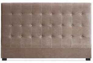 Tête de lit Capitonnée Jackson velours taupe 180 cm Tête de lit Capitonnée Jackson