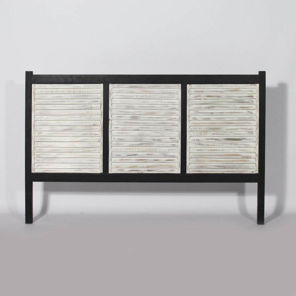 Tete de lit grand modele en manguier et metal