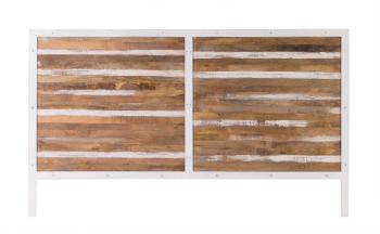 Tête de lit bois et métal blanc 170 x 100 ROCHELLE Tête de lit bois et métal