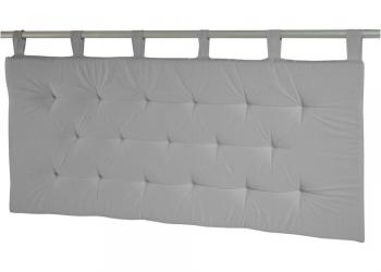 Coussin tête de lit capitonné à passants uni 100 coton Coussin tête de lit capitonné