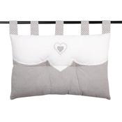 Coussin tête de lit à passant piquage 2 points coton Coussin tête de lit à passant
