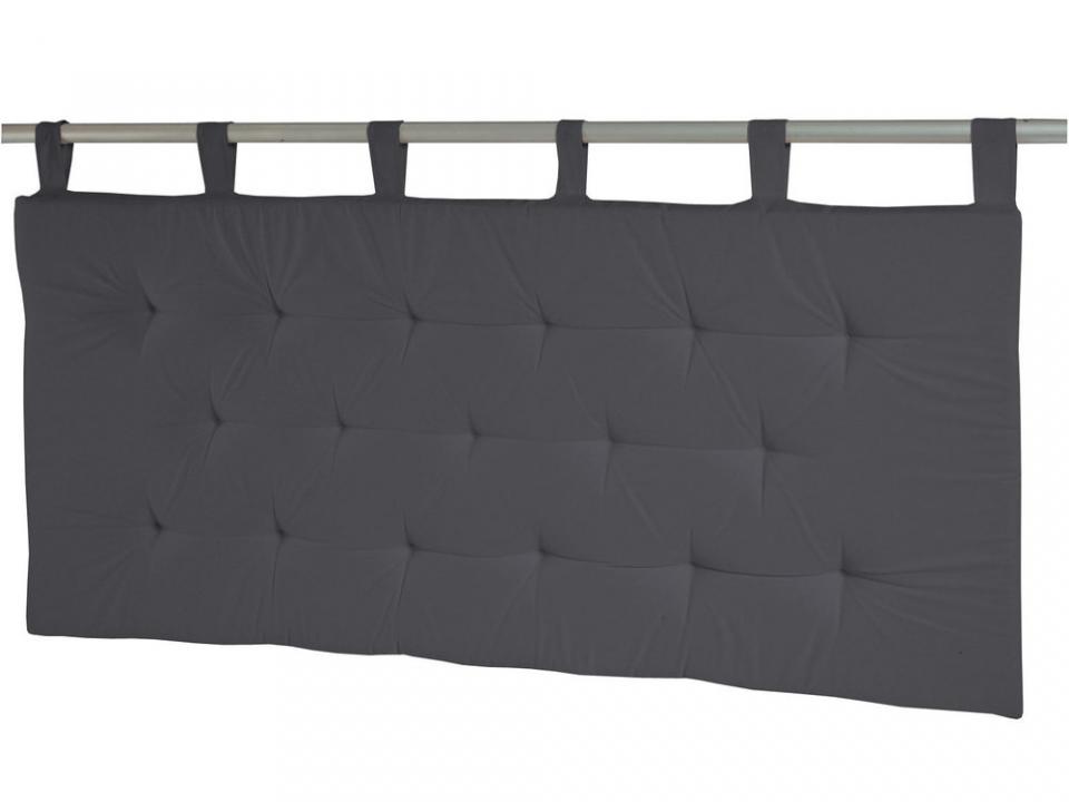 Coussin tête de lit capitonné à passants uni 100 coton Coussin tête de lit capitonné