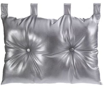Tête de lit capitonnée argent Gris