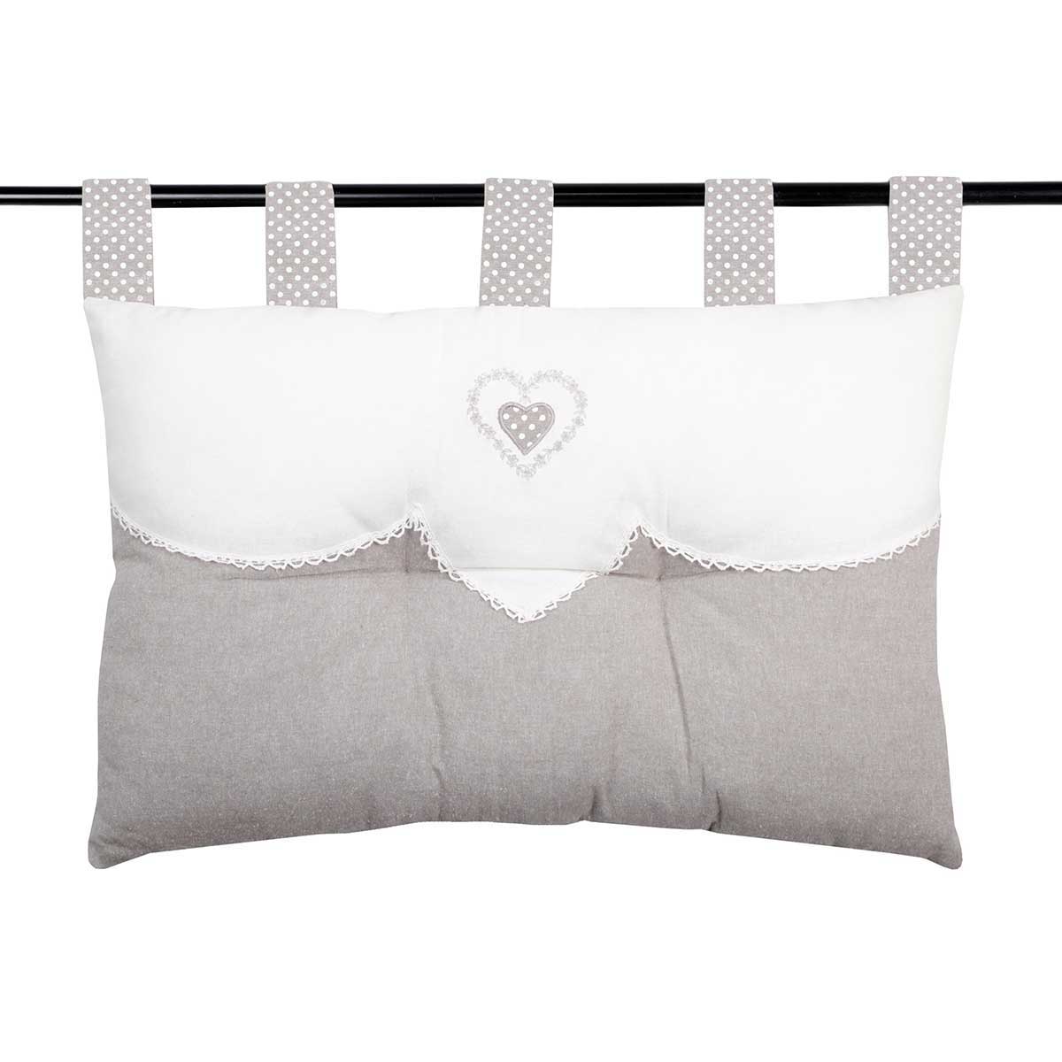Coussin Tête de Lit Vérone 45 x 70 cm Lin Blanc Coussin Tête de Lit Vérone