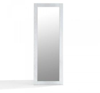 Miroir long rectangulaire blanc en pin brossé Miroir long rectangulaire