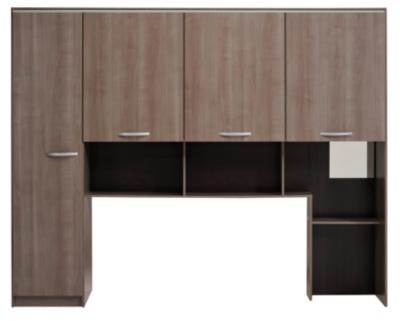 Tête de lit avec rangement EVO 2 imitation noyer s