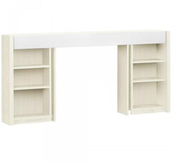 Tête de lit rangeante cerisier blanchi pour lit L160cm Tête de lit rangeante cerisier