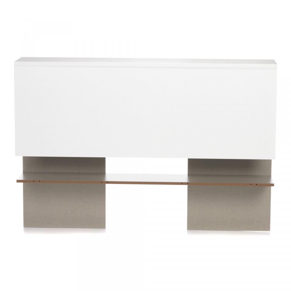 Eclipse Tête de lit rangeante blanche pour lit L16