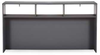 Tête de lit rangeante grise pour lit L140cm