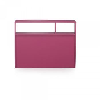 Tête de lit rangeante rose pour lit L90cm