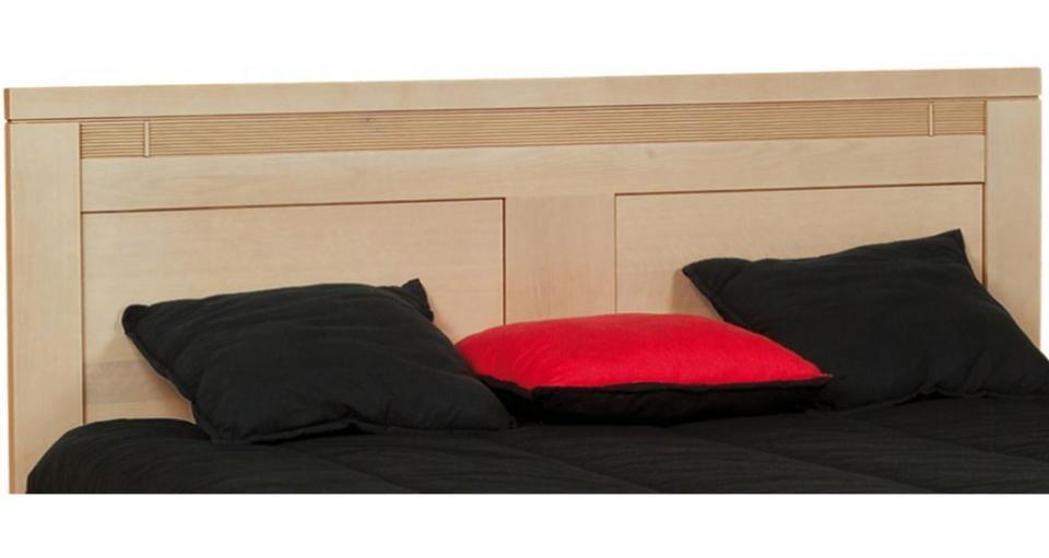 Tête de lit chêne massif naturel décor cannelé pou