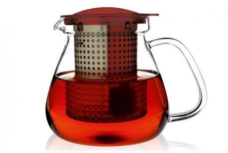 FINUM Cannette théière filtre Tea Control rouge 1 litre FINUM Cannette théière filtre