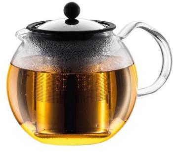 Théière à piston filtre en inox 100cl Brillant - A