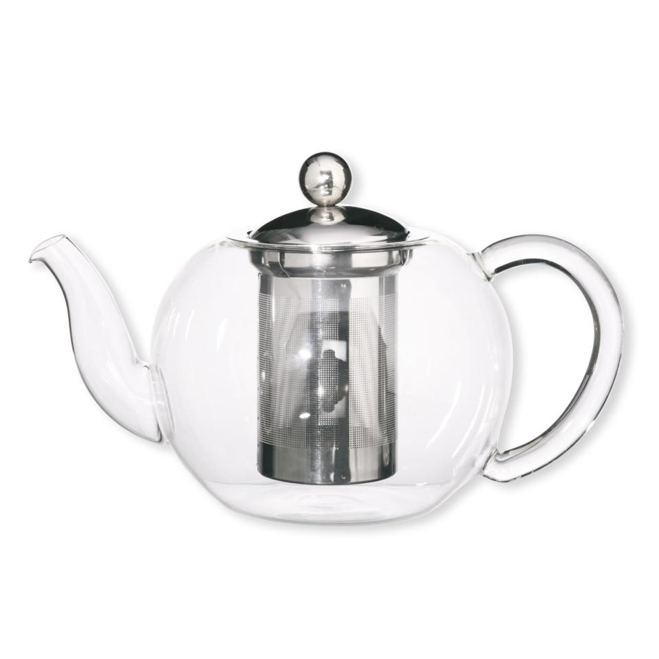 Théière en verre avec filtre inox 1L
