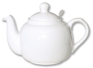 Théière en céramique avec filtre inox 1,1L blanc