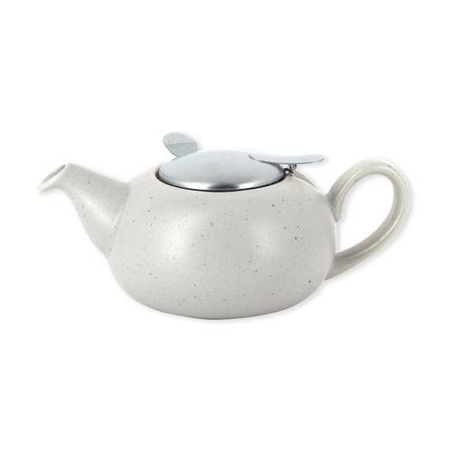 Théière gris moucheté en céramique avec filtre ino