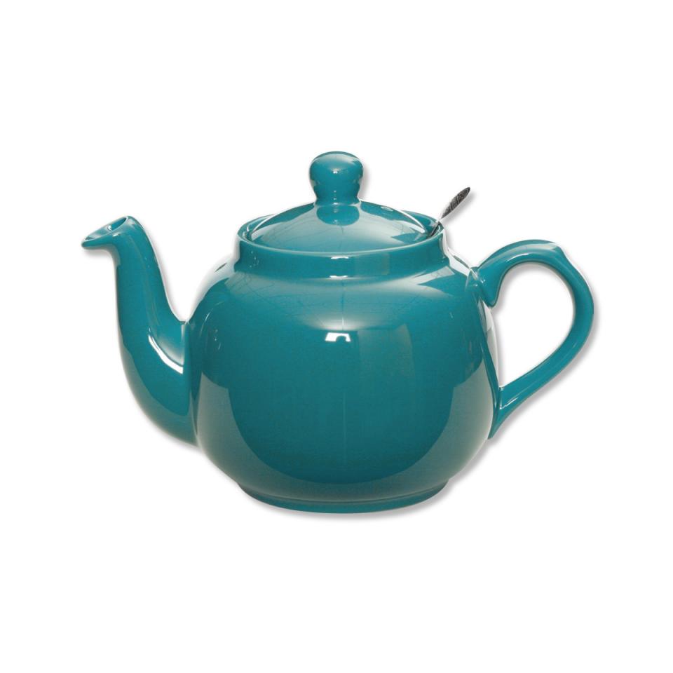 Théière en céramique avec filtre inox 1,1L bleu ca