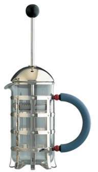 Alessi - Cafetière à piston - acier inoxydable bleu Alessi - Cafetière à piston