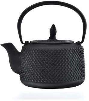 Théière en fonte avec filtre - 0 8 L - Noire Théière en fonte avec filtre