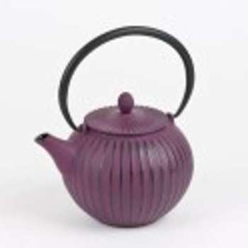 Theière fonte boule aubergine 1 2l Theière fonte boule aubergine
