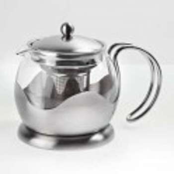 Théière 0 75l verre et inox mat Théière 0 75l verre et inox