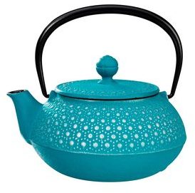 Théière fonte Kikko 0,55L turquoise argenté