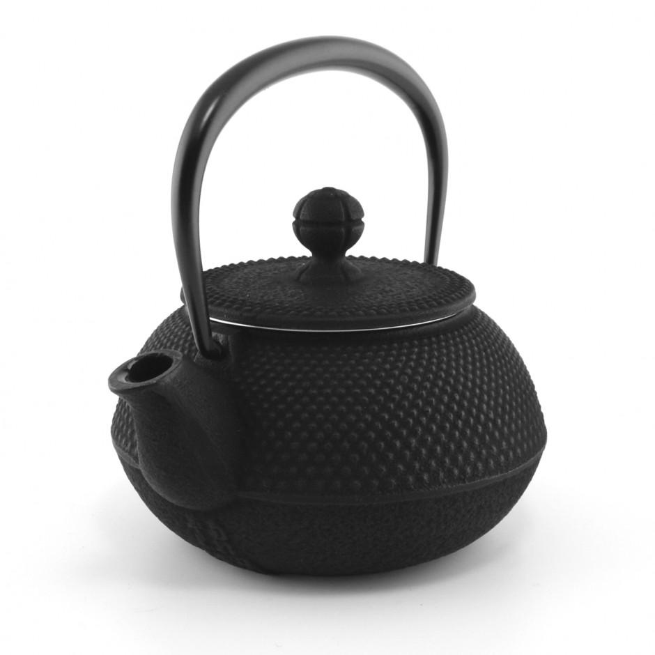 Petite théière noire japonaise en fonte, Arare 0.3