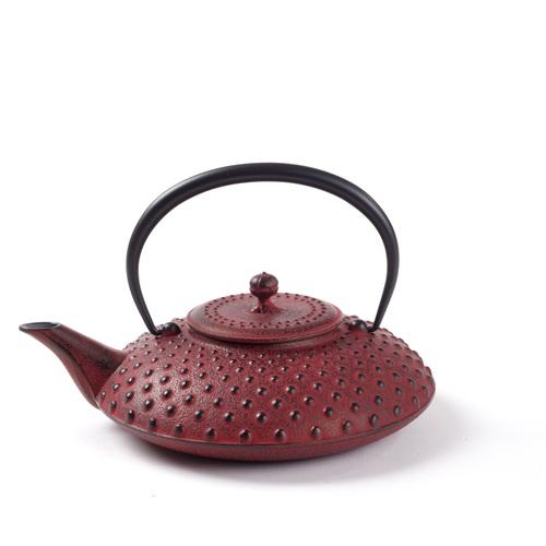 Théière fonte Japon kanbin rouge 1,2 litre