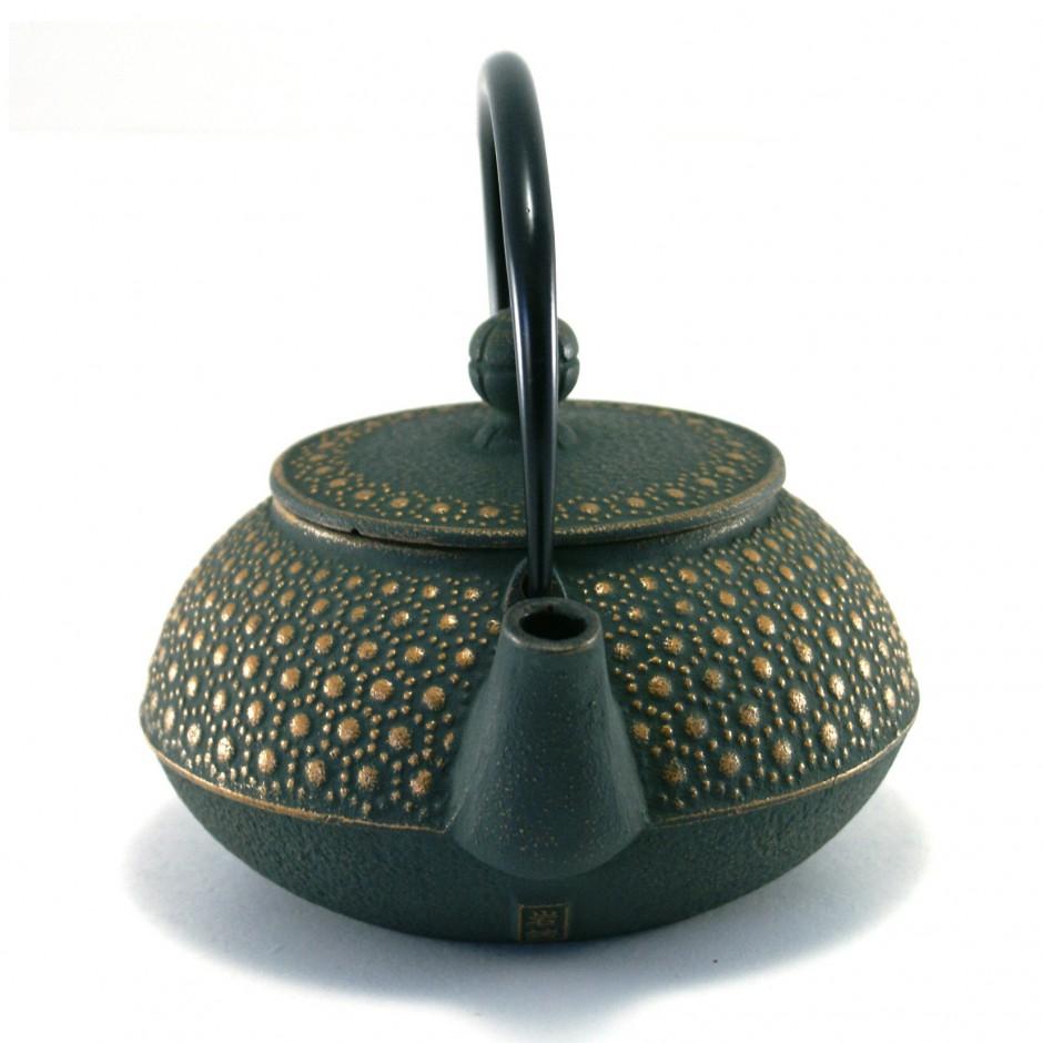 Théière bronze japonaise en fonte IWACHU, Kikko, 0