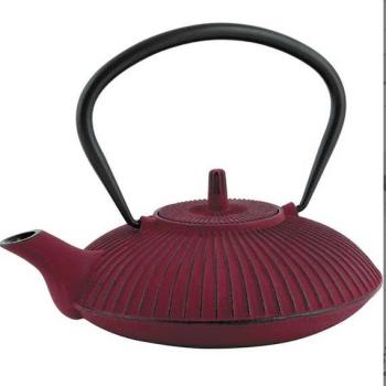 Théière en fonte rouge 0,8L