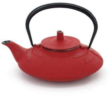 Théière rouge japonaise en fonte. Iwachu 0.5 lt. T