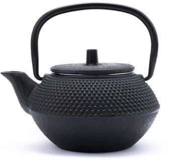 Théière en fonte avec filtre - 0 3 L - Noire Théière en fonte avec filtre