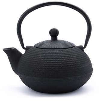 Théière en fonte avec filtre - 0 5 L - Noire Théière en fonte avec filtre
